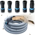 1-1/4 Inch x 12 Feet Vacumn Hose Adapter Kit for Home and Shop Vacuum System, Expanded Power Tool and Sander Dust Collection Hose Kit, Quickly Switch Tools, Fits Multi-Brands