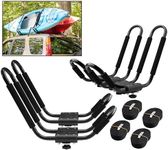 Kayak Roof Rack Sets - Two Kayak Racks for Cars and SUVs - Universal Fit Carriers Mount on Crossbars for Easy Travel with Kayaks Canoes and Surfboards by PaddleSports+