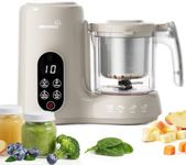 Grownsy Baby Food Maker with Stainless Steel Steam Basket – Baby Food Processor, Puree, Steamer & Blender for Homemade Baby Food, Ideal for Starting Solids, BLW & Babies 6+ Months – Creamy Taupe