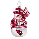 NFL Arizona Cardinals Glitter Snowman Ornament