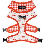 Lucy & Co. Cheery Cherries, Cute Reversible Dog Harness Walking Halter - Best Designer Pet Harnesses for XS - XL Dogs - Padded Adjustable Vest for Easy Walking (Medium)