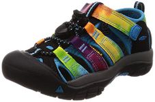 KEEN Girls Newport H2 Closed Toe Water Shoe, Rainbow tie dye, 6 Toddler