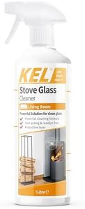 KEL - Stove Glass Cleaner Spray, Dissolves Soot, Grease & Tar, Maintains Oven Doors, Glass Fireplaces & Hearths, Removes Residue Effectively - 1 Litre