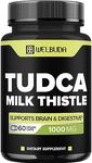 1000mg Tudca Supplement with Milk Thistle Extract - 60 Vegan Capsules - Support for Immune System, Digestion Health & Body Purification