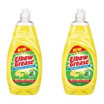 Elbow Grease Lemon Fresh Washing Up Liquid 740ml (2 Bottles)