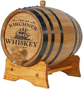 Thousand Oaks Barrel Co. | Personalized American White Oak 1 Liter Barrel with Stand, Bung, and Spigot - For The Home Brewer, Distiller, Wine Maker and Cocktail Aging Bartender (B458)