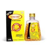 Seacod Pure Cod Liver Oil Capsules 300mg With Omega 3 Vitamin A & D For Kids & Adults (500 Softgels)