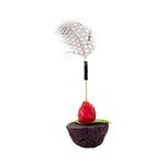 Fuzzy Wuzzy Feather Bamboo Skewer, Food Pick - 6 inch Natural Bamboo Color Skewers: Serve Appetizers & Cocktail Garnishes - Brown & Red Feathers - 500ct - Restaurantware