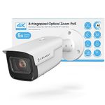 Amcrest 4K Optical Zoom AI IP PoE Camera, Varifocal Outdoor IP POE Camera Bullet, Human & Vehicle Detection, F1.5, 2.7mm~13.5mm Lens, IP67, 5X Optical Zoom, (IP8M-VB2696EW-AI)