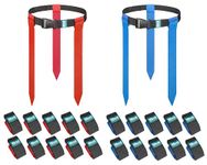 Hilhook Flag Football Belts, 20 Set of Adjustable Flag Football Set with 60 Flags for Kids Youth and Adults Training