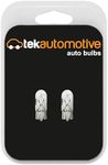 Tek Automotive 501 W5W Car Bulb Side, Tail, Indicator Repeater, Interior, Number Plate, Dashboard Light, 501 Bulb 12V 5W W2.1x9.5D Capless - Twin Pack Car bulbs