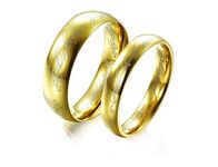 Joyplancraft Stainless Steel Golden Rings with Magic Words Personalized Lord Rings for Couples (Men Size 15)