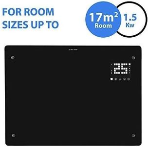 Devola 1500W Smart Glass Panel Heater – Wall Mount Electric Radiator