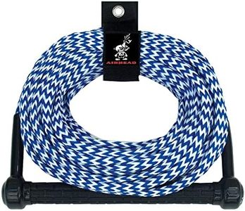 Airhead Water Ski Rope, Tractor-Grip Handle, 1 Section, 75-Feet,Blue and White