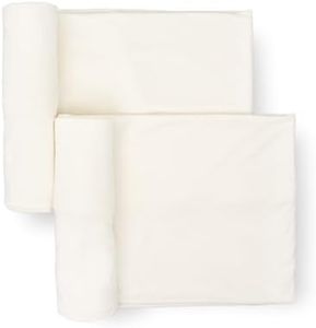 Little Unicorn Large Stretch Knit Swaddle Blanket 2 Pack| Super Soft with Optimal Stretch for swaddling | Giftable Set (White)