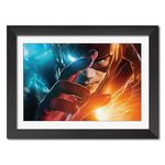 TenorArts The Flash DC Comic Superhero Poster Laminated Poster Framed Painting with Matt Finish Black Frame (9inches x 12inches)