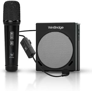 WinBridge Portable PA System 30W Voice Amplifier with Dual Wireless Mics