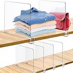 Acrylic Shelf Dividers, Clear Shelf