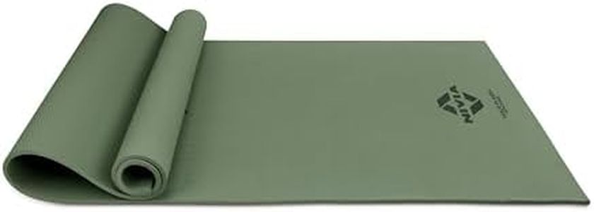 Nivia Anti Skid Yoga Mat for Men & Women, Exercise Mat for Home Workout, Yoga Mat for Women, Gym Exercise Mat (8mm Thickness) Military Green