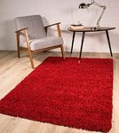 SOFT THICK LUXURY WINE SHAGGY RUG 9
