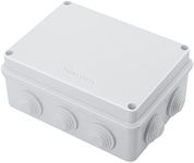 Wutusent ABS Plastic Dustproof Waterproof IP65 Junction Box Universal Electrical Project Enclosure (5.9" x 4.3" x 2.8", White)