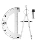 Mr. Pen- Metal Protractor and Metal Compass Set, Compass for Geometry, Geometry Set, Compasses, Protractor and Compass, Protractor for Geometry, Drawing Compass, Math Compass, Math Compass