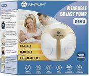Amplim Wearable Manual Suction Breast Pump, Breast Milk Collector | Portable Silicone Breastmilk Collector for Nursing Mom, Newborns, Infants | BPA, Lead, Phthalate Free | 4 oz, Brown