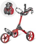 Caddytek Unisex Caddylite Compact, Red Golf Push Pull Cart Trolley, Red, One Size UK