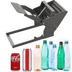 KANBOL Plastic bottle crusher for recycling 12oz 16oz 24oz 67oz cans,Aluminum Can Crushers Smasher Foot,Can and Plastic Bottle Crusher-Grey…