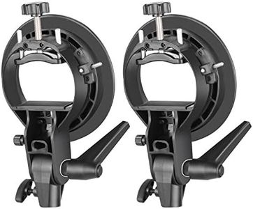 NEEWER 2 Pack S Type Bracket Holder with Bowens Mount for Square Head Flash Speedlite Compatible with Godox AD200Pro NEEWER Z760 NW760 NW700 TT560 Q3, Large Handle, Umbrella Mount, ST-FS