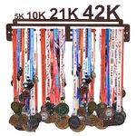 Sehaz Artworks Medal Hangers for Wall | Medal Holder for Wall | 5k 10 21 Brown Medal Holder Display Holds Upto 24-30 Medals