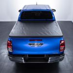 Lockable Black Soft Roll Top Tonneau Truck Bed Cover Compatible with Toyota Hilux MK8 MK9 2015+ Pickup Locking Load Cargo Rolling Roller Cover