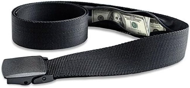 Travel Security Belt with Hidden Money Pocket - Cashsafe Anti-Theft Wallet - Non-Metal Buckle by RoomierLife