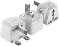 Ceptics Canada to UK, Ireland, UAE Travel Adapter (Type G) - 3 Pack [Grounded & Universal] (GP-7-3PK)