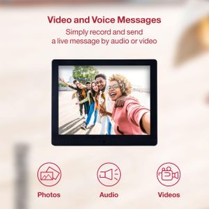Pix-Star 15" WiFi Digital Picture Frame – IPS Display, Motion Sensor, Photo & Video Sharing