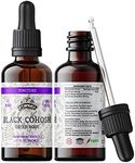 Black Cohosh Tincture Organic Black Cohosh Extract (Cimicifuga Racemosa) Dried Root, Non-GMO in Cold-Pressed Organic Vegetable Glycerin, 2 oz (60 ml)