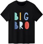 Xinhuida Kids Baby Boy Big Brother T Shirt Tops Toddler Lil Bro Pullover Tees Twins Sibling Matching Clothes Outfit (Big Bro 3-Black, 2-3 Years)