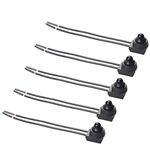 Quentacy 5Pcs Push Button Switch 12V Wired RV Waterproof On-Off Micro Light Toggle Switches for Motorcycle Car Truck Boat Marine (Black)