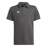 adidas Unisex Kids Entrada 22 Polo Shirt Polo Shirt (Short Sleeve), Team Grey Four, 13-14 Years