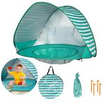 Baby Beach Tent with Pool, UPF 50+ Beach Sun Shelter Outdoor Tent for Aged 0-3 Baby and Kids, Parks and Beach Shade Portable Mini Pool