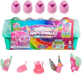 Hatchimals CollEGGtibles, Rainbow-Cation Llama Family Carton with Surprise Playset, 10 Characters, 2 Accessories, Kids Toys for Girls Ages 5 and up