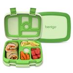 Bentgo® Kids Bento-Style 5-Compartment Lunch Box - Ideal Portion Sizes for Ages 3 to 7 - Leak-Proof, Drop-Proof, Dishwasher Safe, BPA-Free, & Made with Food-Safe Materials (Green)