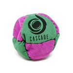 Cascade Pro 8 Panel Hacky Sack - Pro Freestyle Footbag - Trick Foot Bag (Green/Purple)