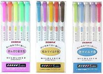 Zebra Mildliner Double-Sided Highlighter 15 Color Set, Fine / Bold, Mild & Fluorescent Color, Deep & Warm Color, Cool & Refined Color,