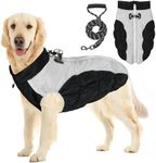 Dog Jacket Winter Coat with Rope Dog Leash Set Dogs Reflective Vest Cold Weather Snow Coats Warm Clothes Zipper Jackets