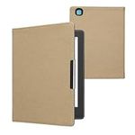 kwmobile Cover Compatible with Kobo Aura H2O Edition 2 - Case for E-Reader - Denim Look Fabric Flip Case - Beige