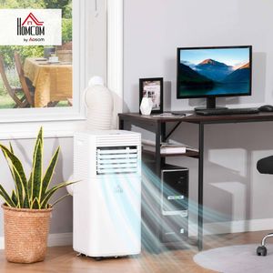 HOMCOM Portable Air Conditioner 9000 BTU – 4-in-1 Cooling, Dehumidifier, Remote, Timer, Window Kit