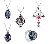 AHK Silver Color Alloy TVD Inspired Movie Necklace Jewelery Set.