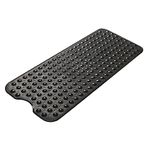 AmazerBath Black Bath Mat for Tub Non Slip Bathtub Mat, 40 x 16 Inches, Bath Tub Mats Non Slip Shower Mat with Suction Cups and Drain Holes, Non Slip Bath Mat for Shower Machine Washable