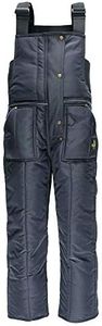 RefrigiWear Iron-Tuff Women's Insulated Bib Overalls, 20°F Comfort Rating, Navy - Large